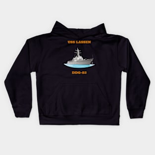 Lassen DDG-82 Destroyer Ship Kids Hoodie